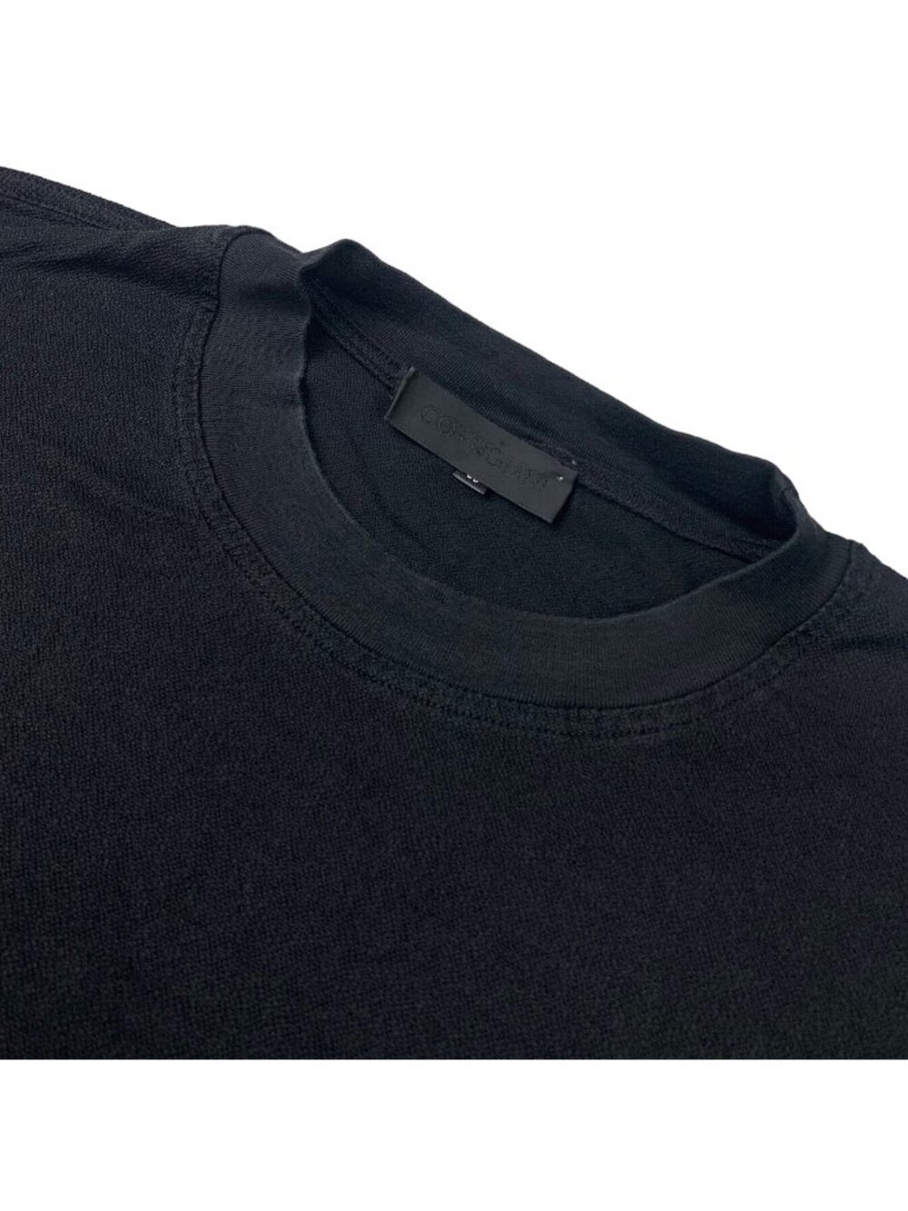 Cortigiani Men’s 100% Cotton S/S Crewneck T-Shirt Black • Size IT 56